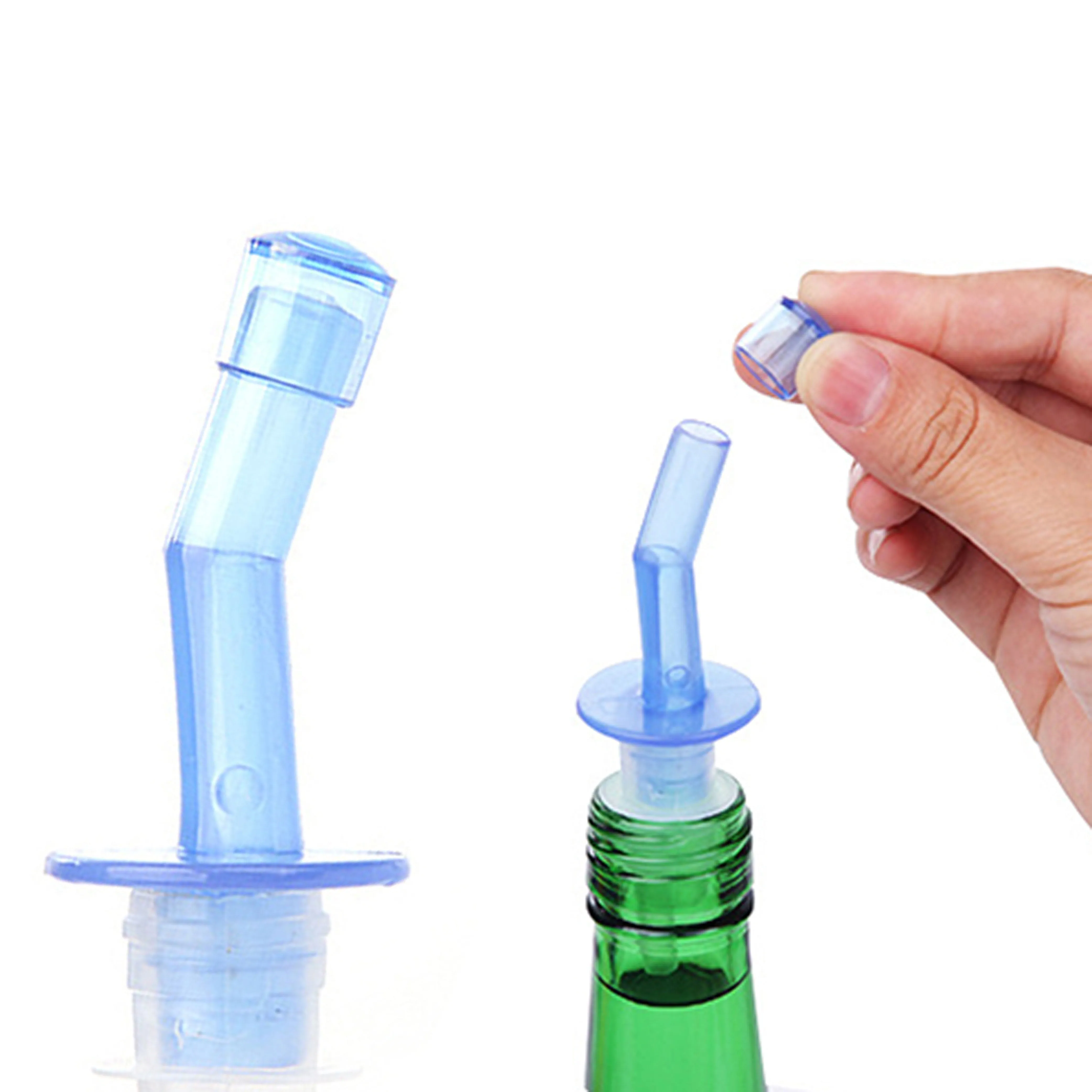 12 X Liquor Wine Oil Bottle Pourer Stopper Pour Spout Dispenser Flow Cap Plastic