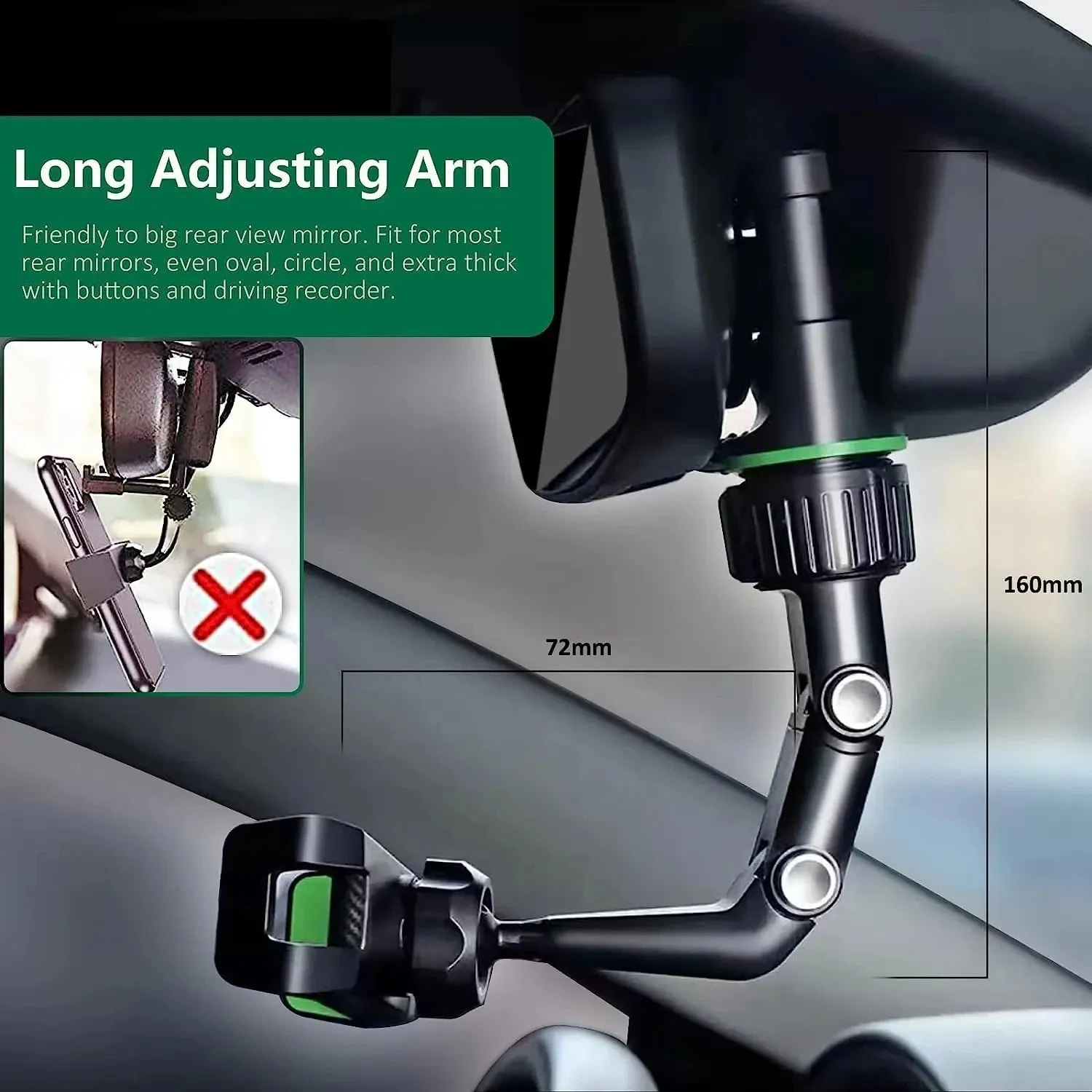 360 Degree Rotating Car Phone Holder for All Smartphones