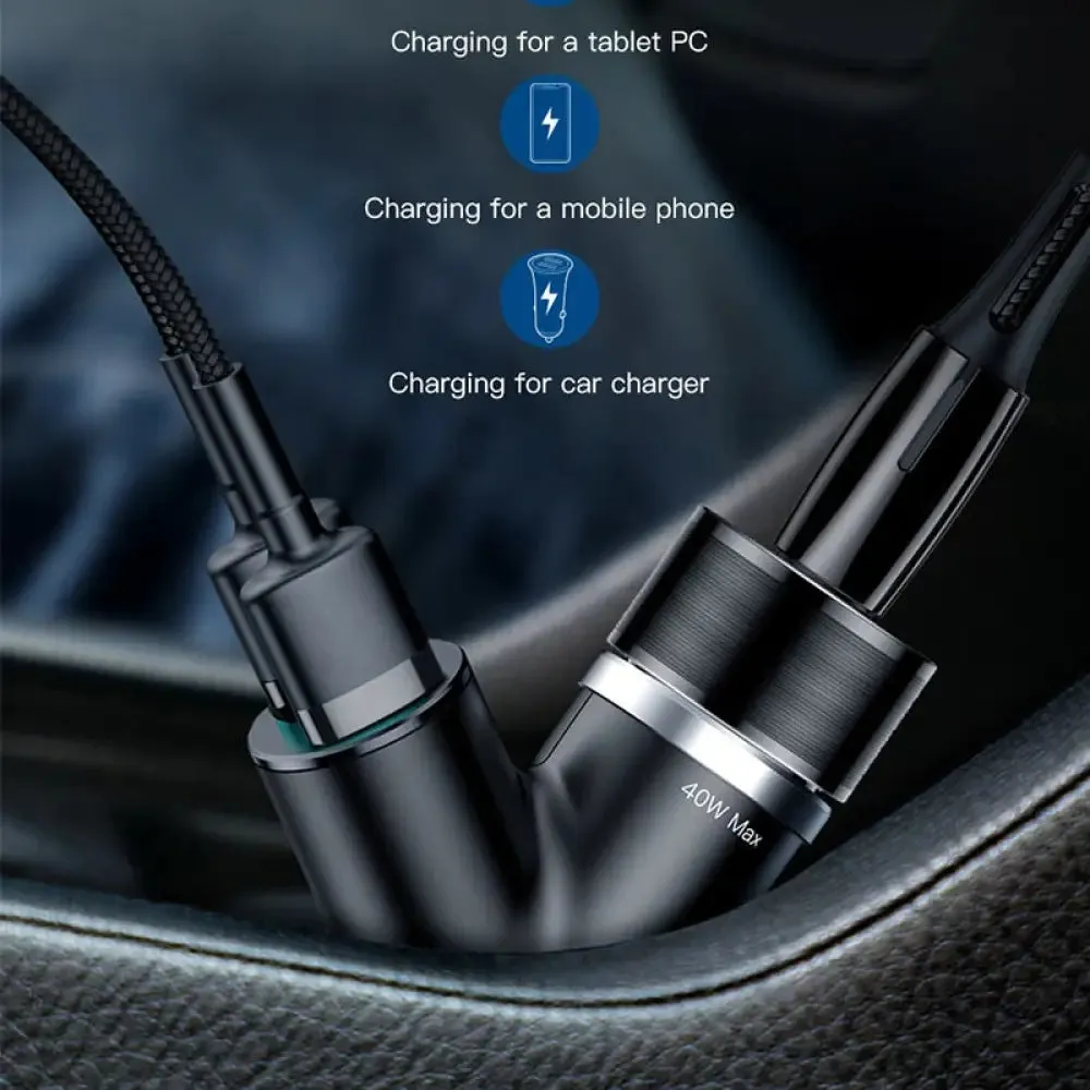 40w Dual Usb Gps 3 Devices Car Phone Charger for Universal Mobile Phones