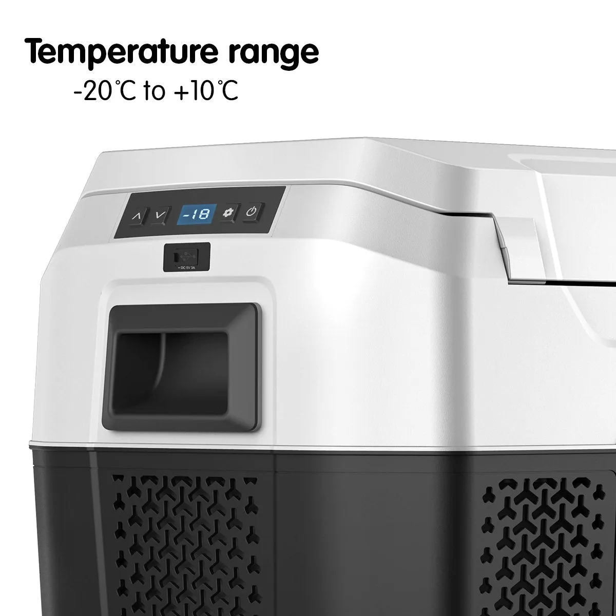 50L Portable Fridge Freezer Cooler | Camping Refrigerator - Black