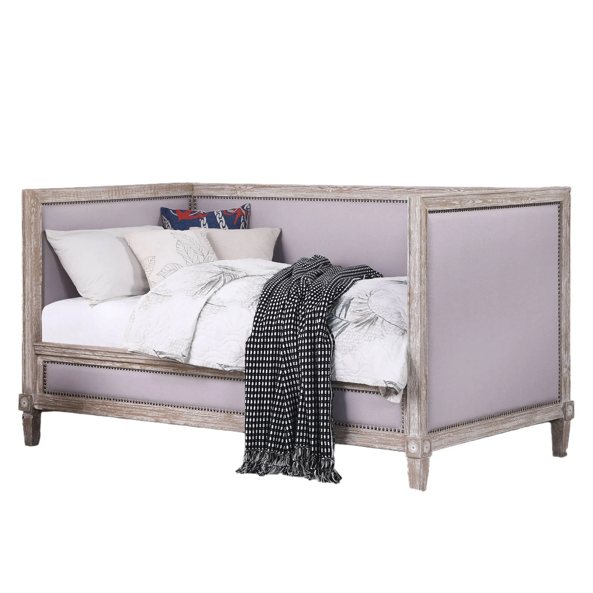 Charlton - Twin Daybed - Beige / Weathered Oak by Couch.com