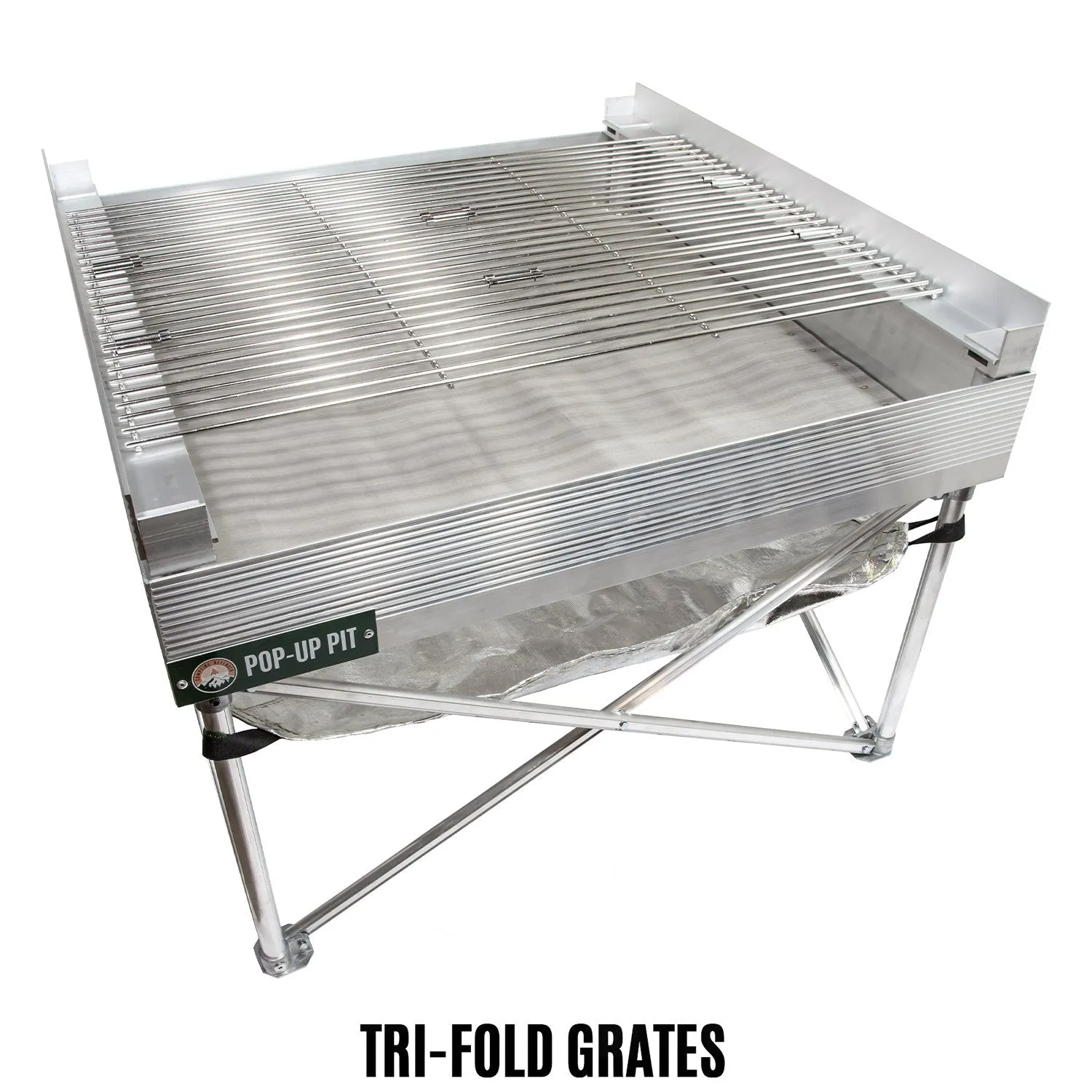 Fireside Outdoor Pop-Up Fire Pit Tri-Fold Grill Grate