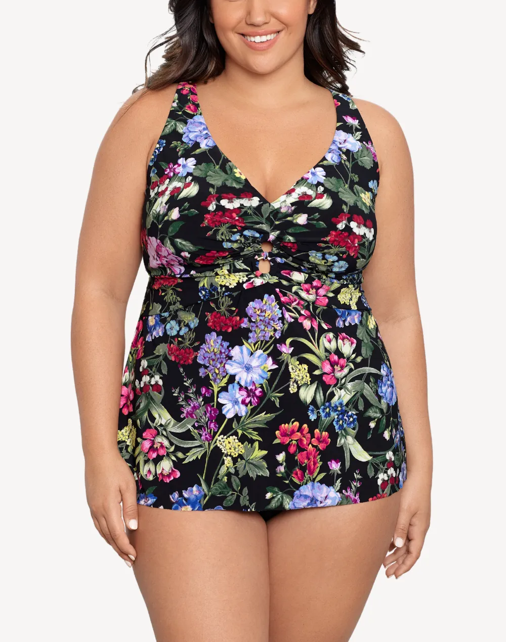 Flowerette Molly Plus Size Tankini Top