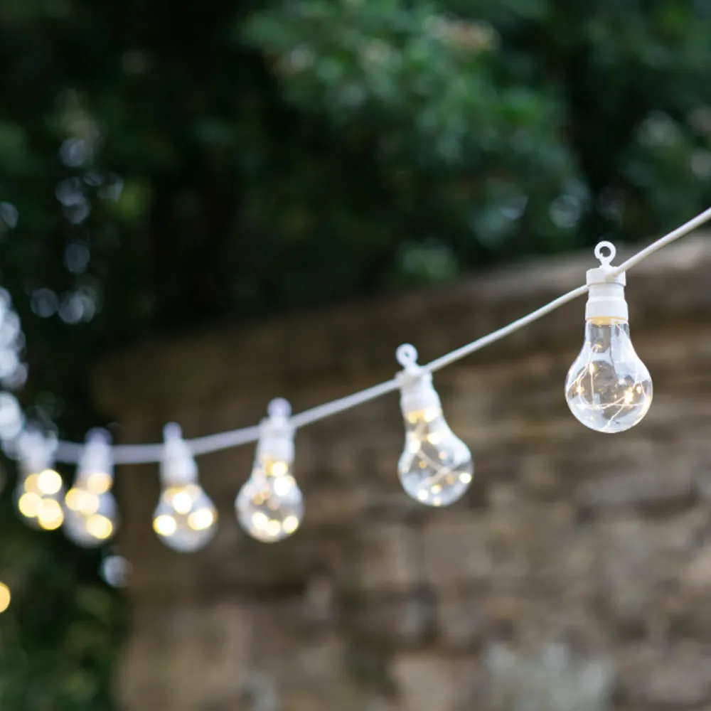 WHITE FESTOON CLASSIC LIGHTS - 10 BULBS