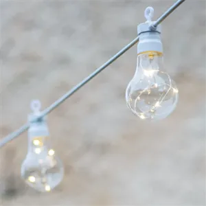 WHITE FESTOON CLASSIC LIGHTS - 10 BULBS