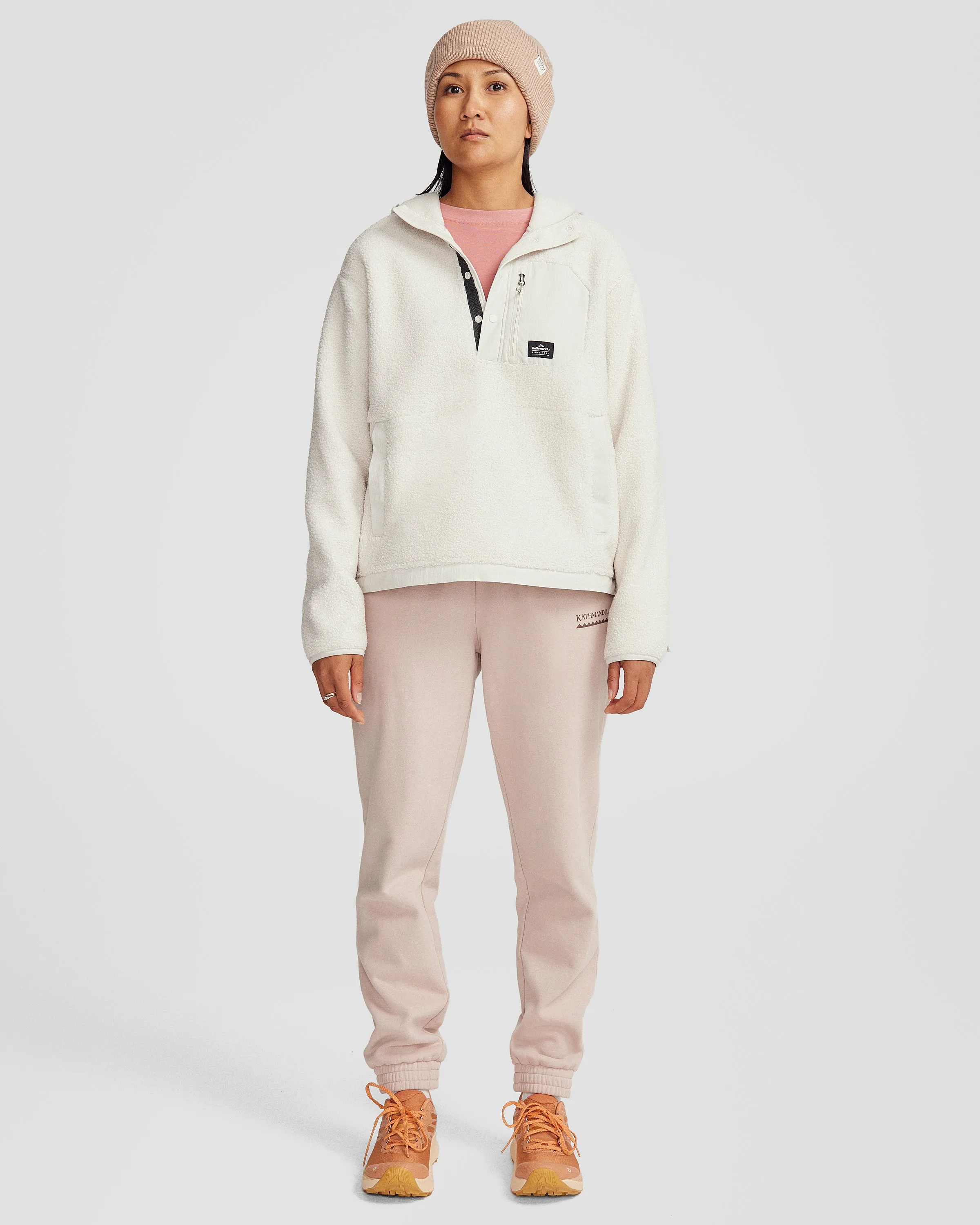 Women's Co-Z High Pile Hooded Pullover v2 - Shroom