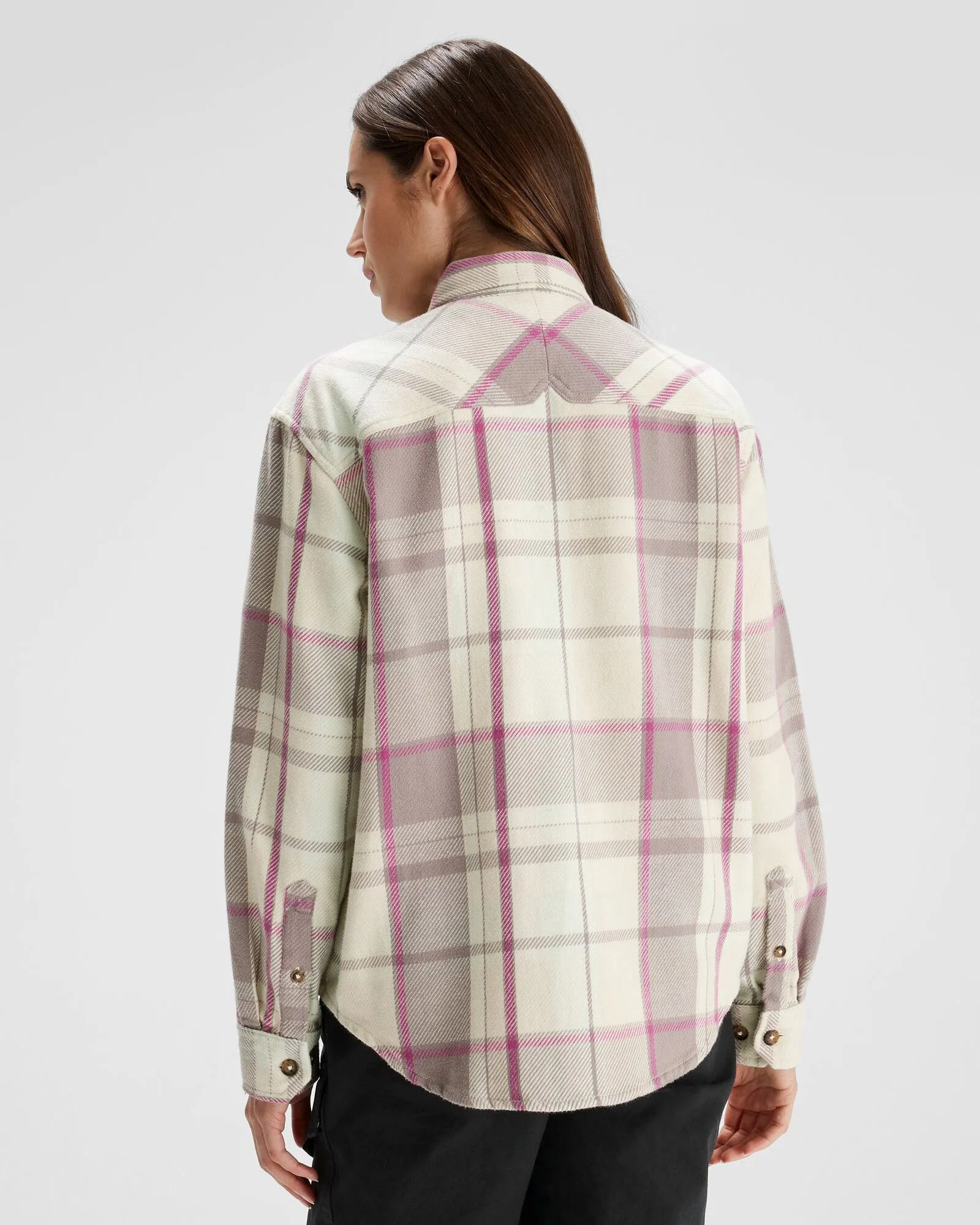 Women's Huntly Long Sleeve Shirt - Cabin Plaid Shroom