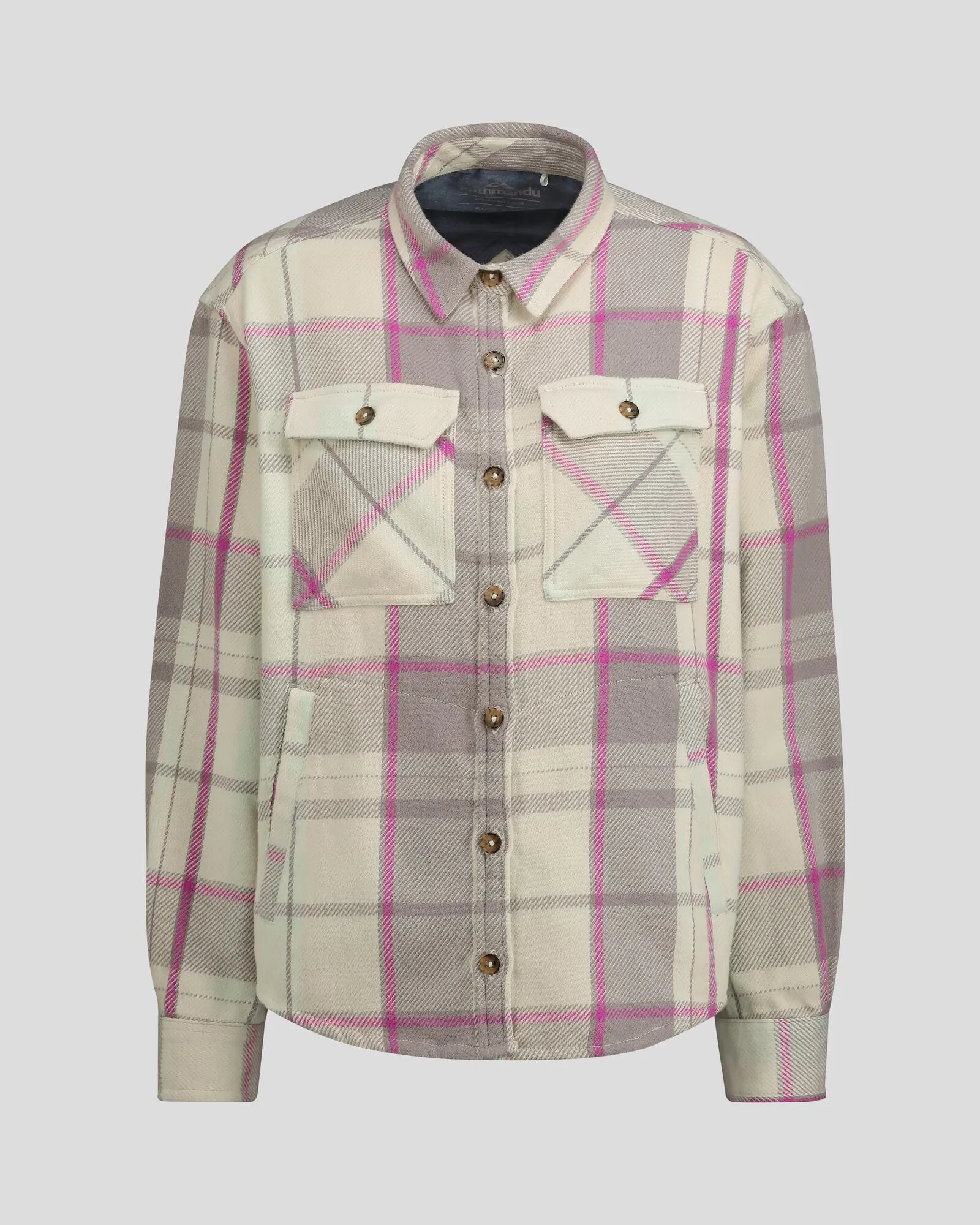 Women's Huntly Long Sleeve Shirt - Cabin Plaid Shroom
